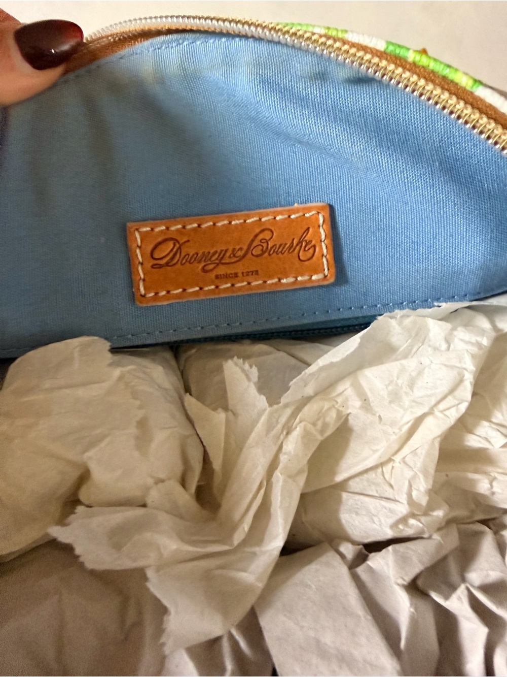 Dooney & Bourke White Floral Tote with Yellow and Green - Picture 7 of 12